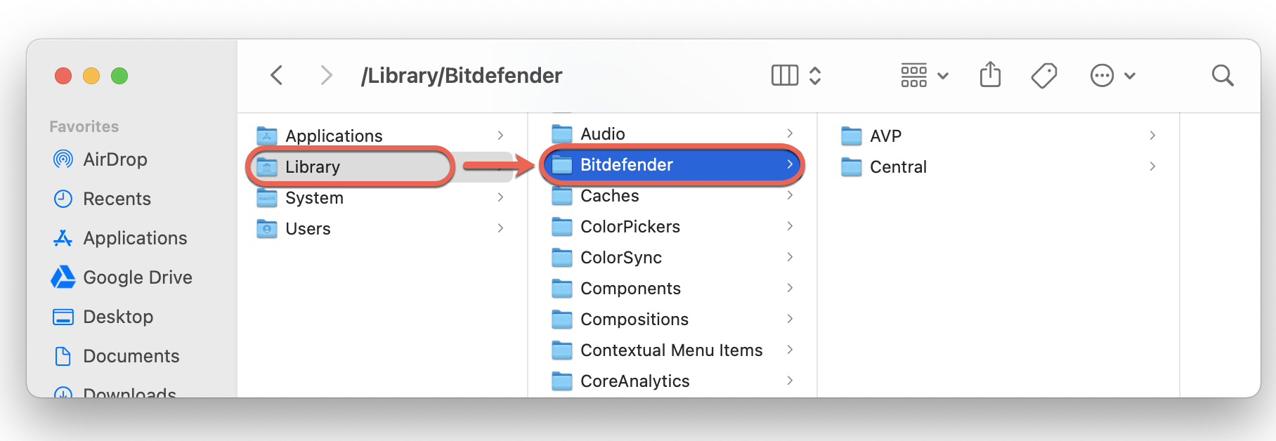 Desinstalar Bitdefender Antivirus para Mac - primer método