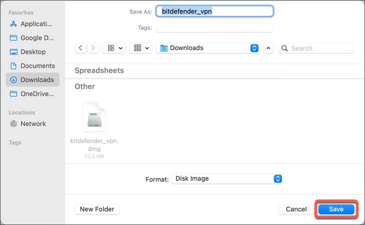 Instalar Bitdefender VPN en Mac desde la página del producto