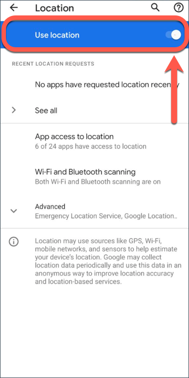 Auto-connect to Bitdefender VPN on Android 11 - step 1: Location