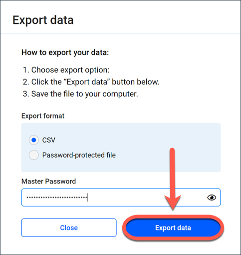 Exportar contraseñas desde Bitdefender Password Manager 3