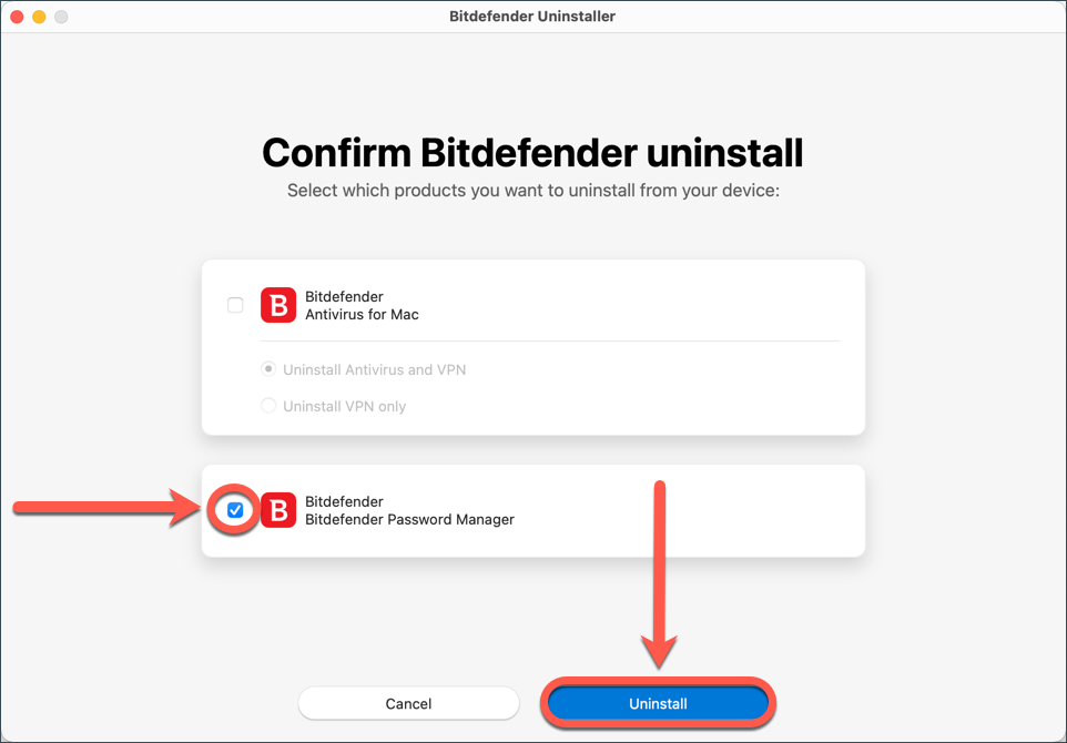 Desinstalar Bitdefender Password Manager en Safari